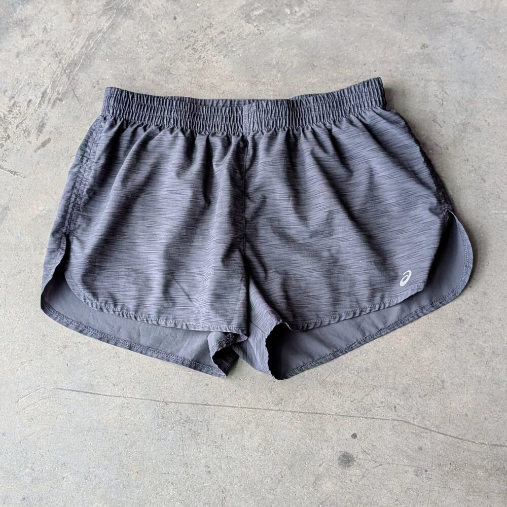 Asics Women's Gray 2-in-1 Running Shorts medium